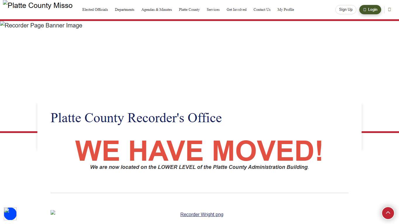 Recorder — Platte County