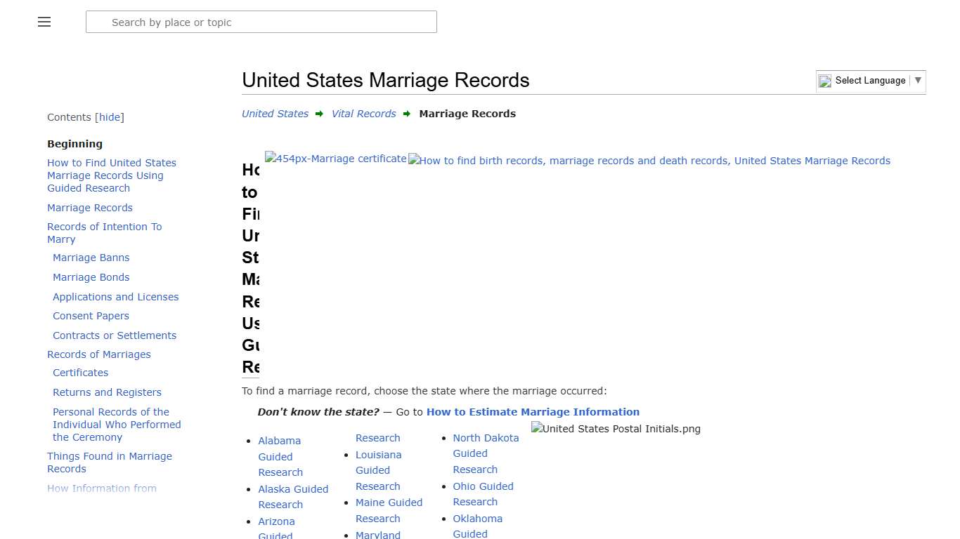 United States Marriage Records • FamilySearch