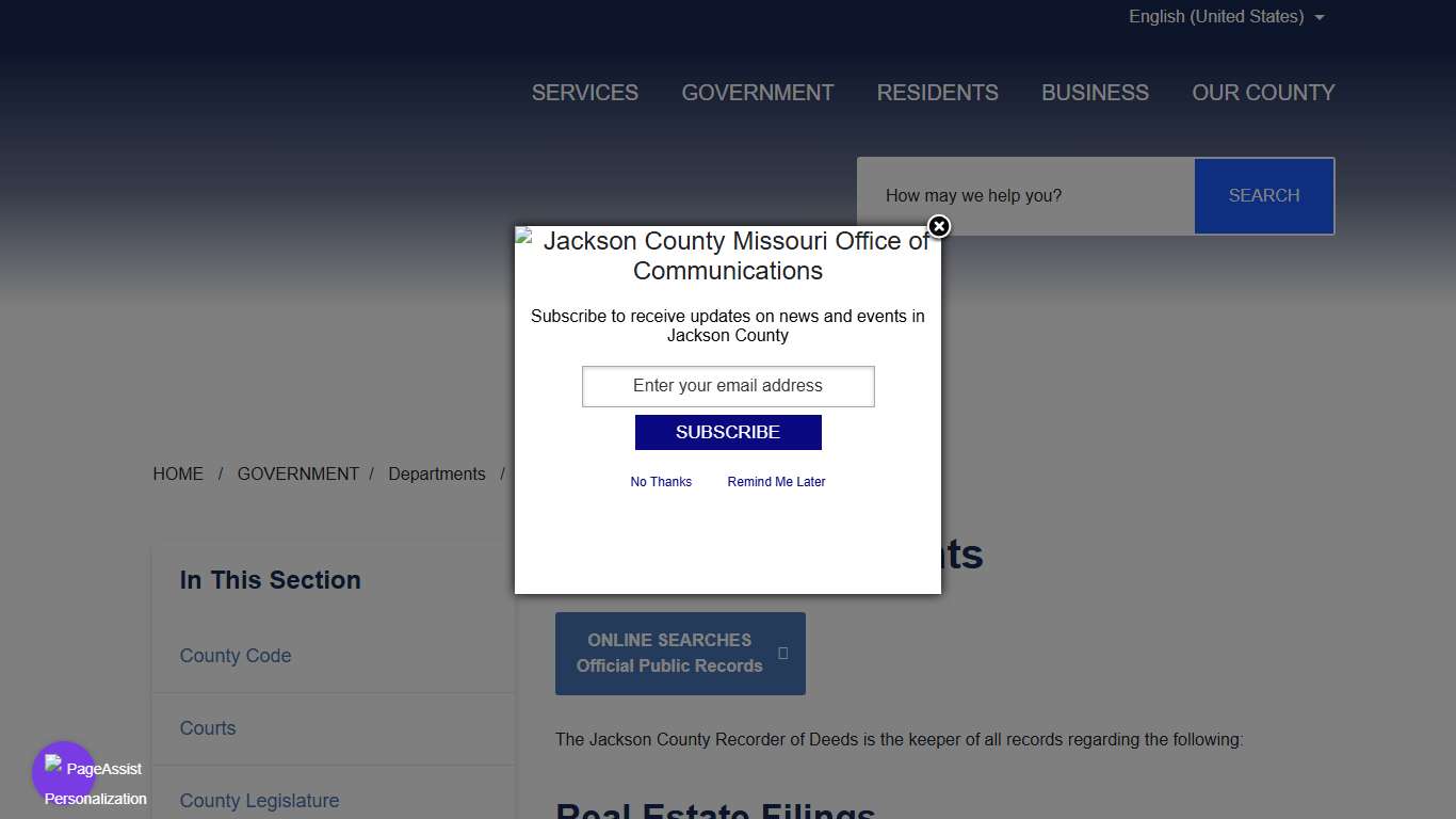 Available Documents - Jackson County MO